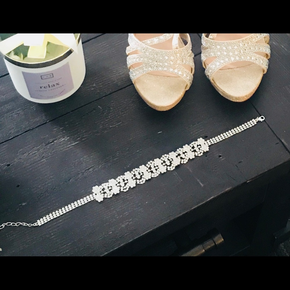 Sterling Silver Diamond Choker